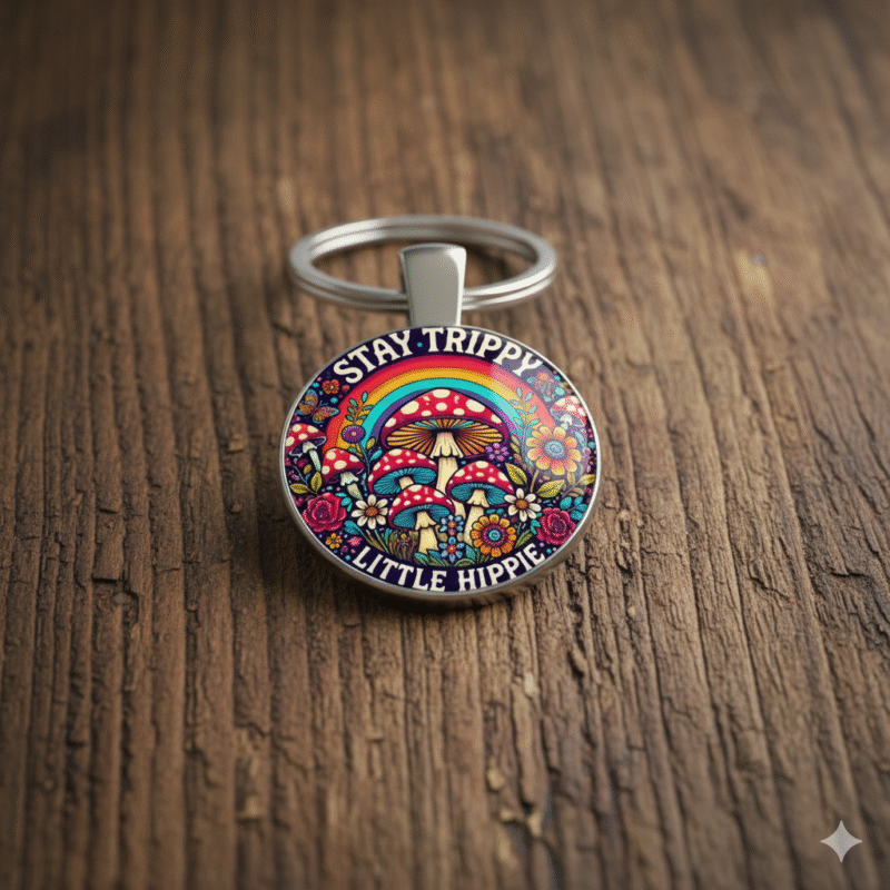Keyring - Stay Trippy Little Hippie