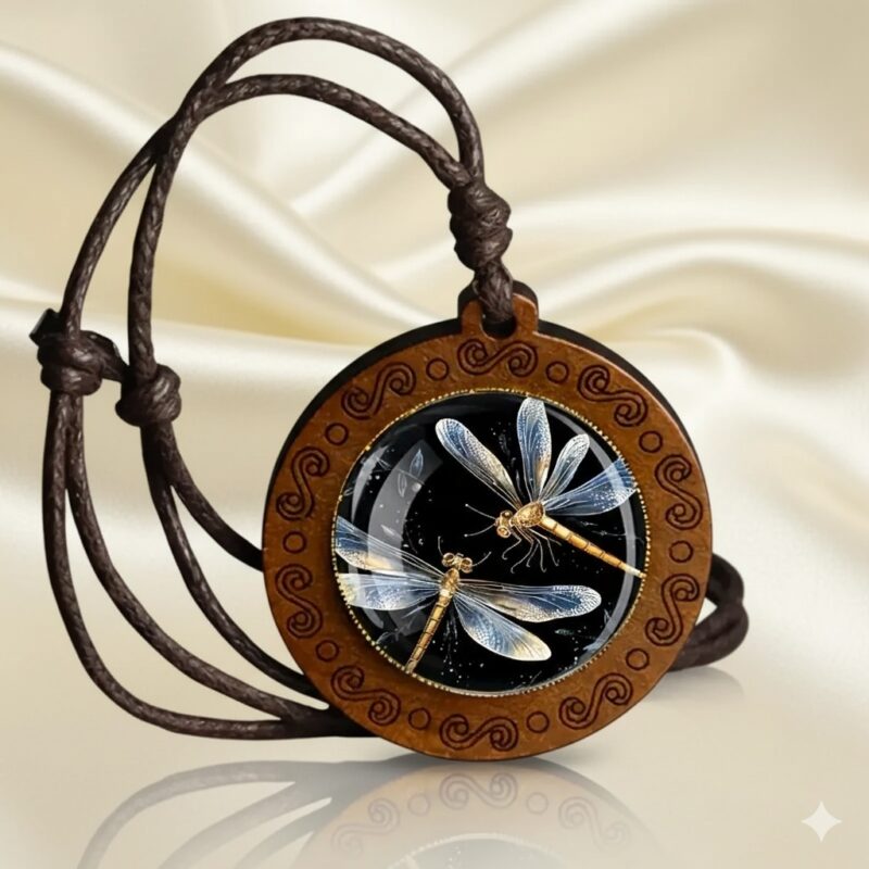 Dragonfly Necklace (wood pendant)