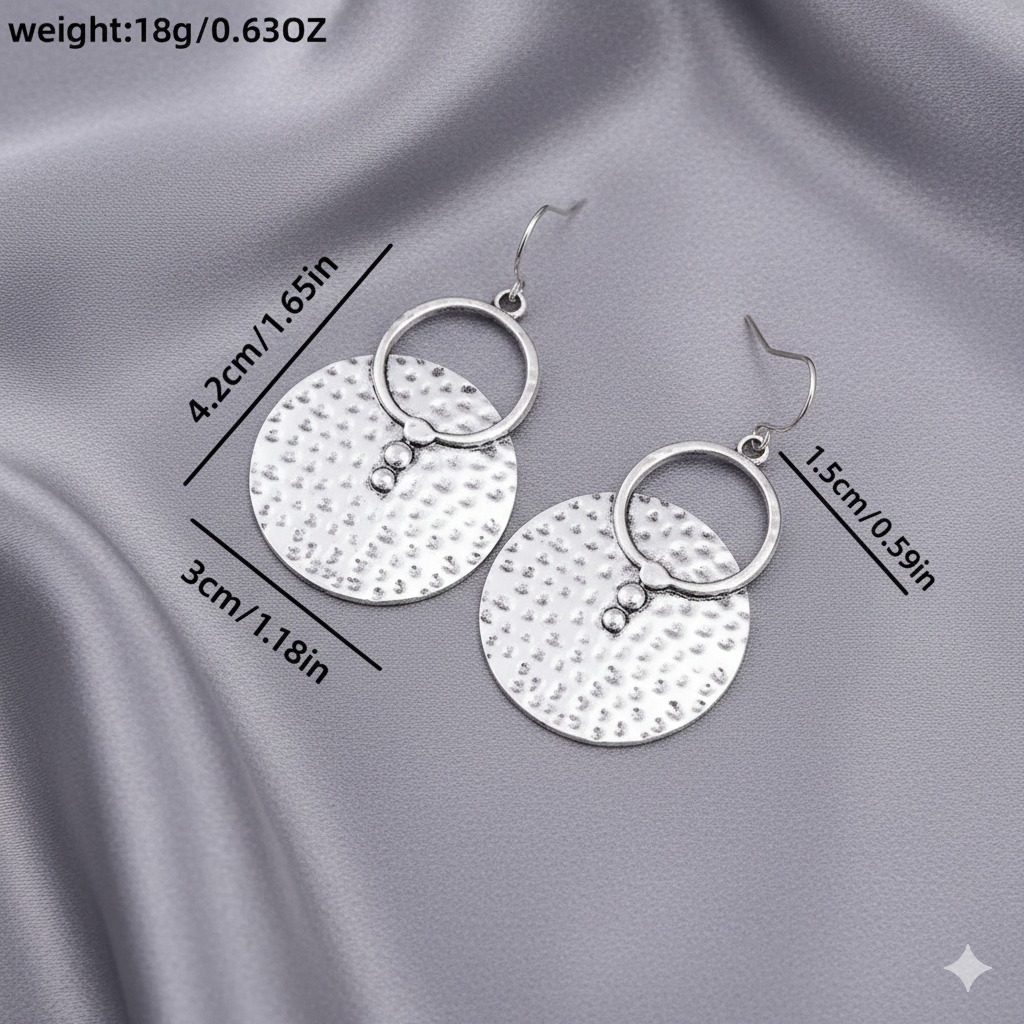 Hammered Boho Earrings - Image 2
